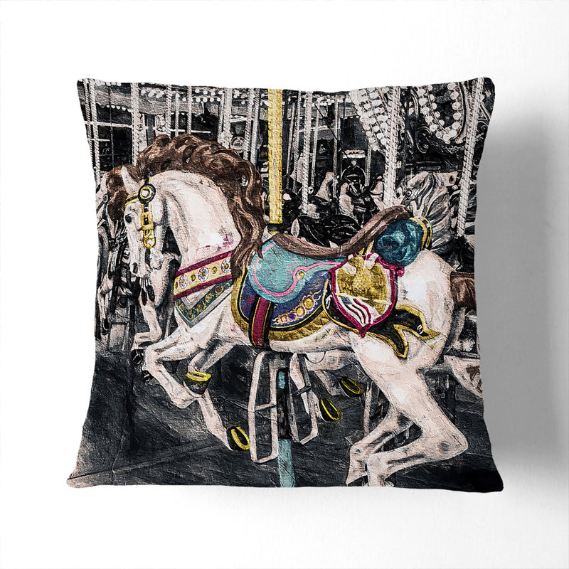 Square Throw Cushion, 40cm H x 40cm W x 15cm D, Stone