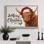 «Merry Christmas Highland Cow», impression sur toile, impression sur toile encadrée-132863284-132863289