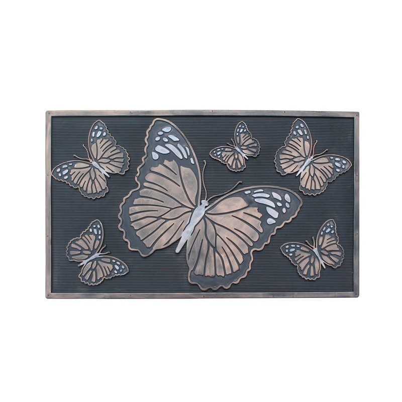 Paillasson Garrin en caoutchouc «Butterflies» Welcome