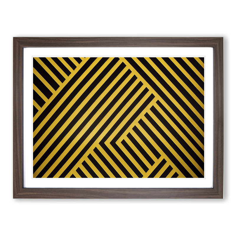 Inspiring Modern - Single Picture Frame Print, 25cm H x 34cm W x 2cm D, Walnut