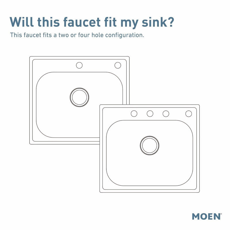 MOEN Adler Single Handle Kitchen Faucet with Sprayer in Spot Resist Stainless