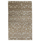 Hand Knotted Area Rug in Natural And Gray