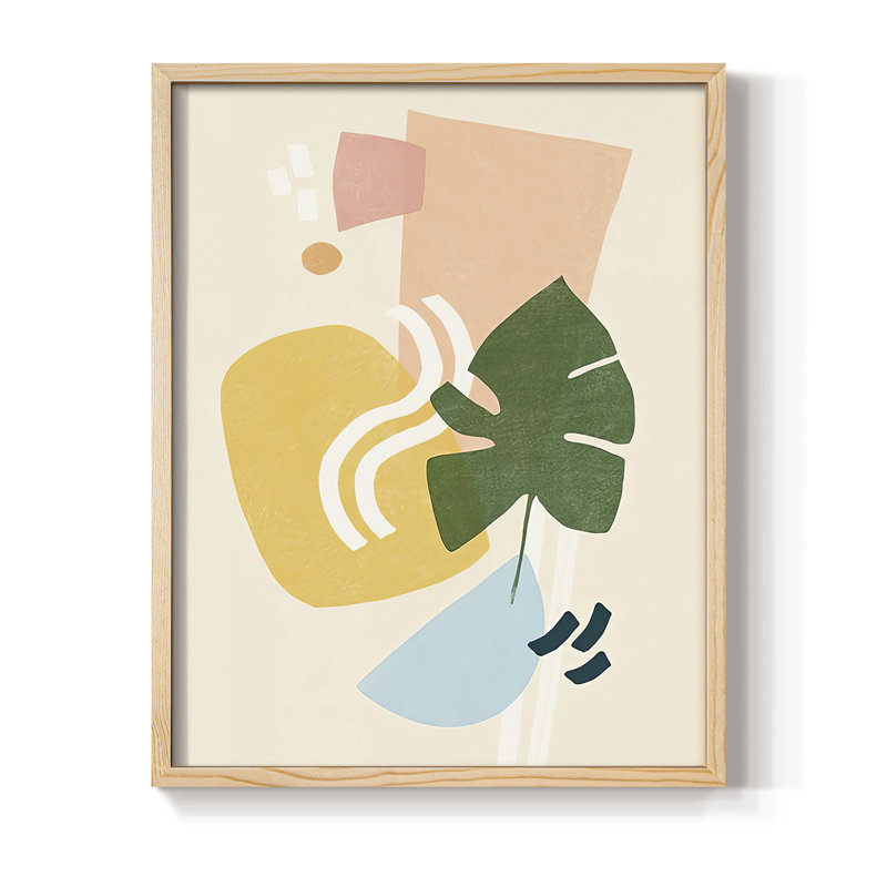 «Memphis Symphony III», reproduction encadrée - bois massif, Naturel, H 11 po x l 9 po