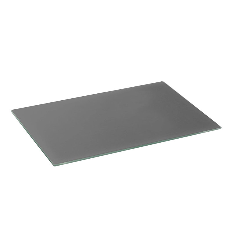 Harbour Housewares - Rectangular Glass Chopping Board, 40cm L x 30cm W, Grey