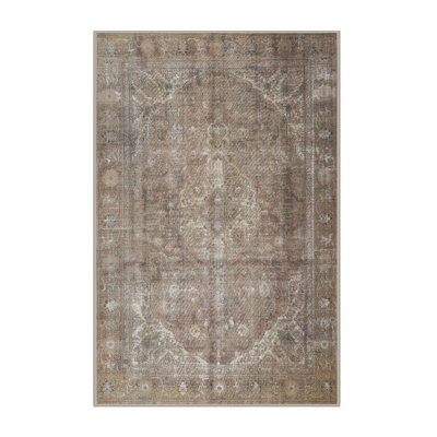 Tapis oriental en laine brun clair Oriental