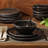 Gibson Soho Lounge Nardini 12 Piece (Service for 4) Plates and Bowls Reactive Glaze Dishes Stoneware Ceramic Dinnerware Set-110800858