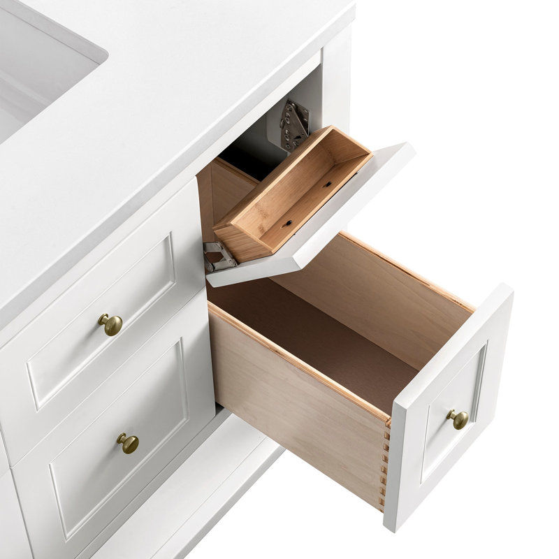 Breckenridge 36'' W Single Vanity, Bright White, 8" Widespread, Tajnar Eclos