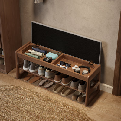 August Grove Rustic Acacia Wood Stora...