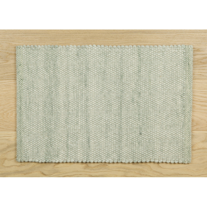 Solid Colour Wool Area Rug, 70 x 140cm