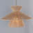 1-Light 3-Tier Geometric Jute Rope Pendant, Boho Rattan Style Hanging Light with Adjustable Antique Brass Rod