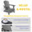 Folding Adirondack Chair, HDPE Adirondack Chair