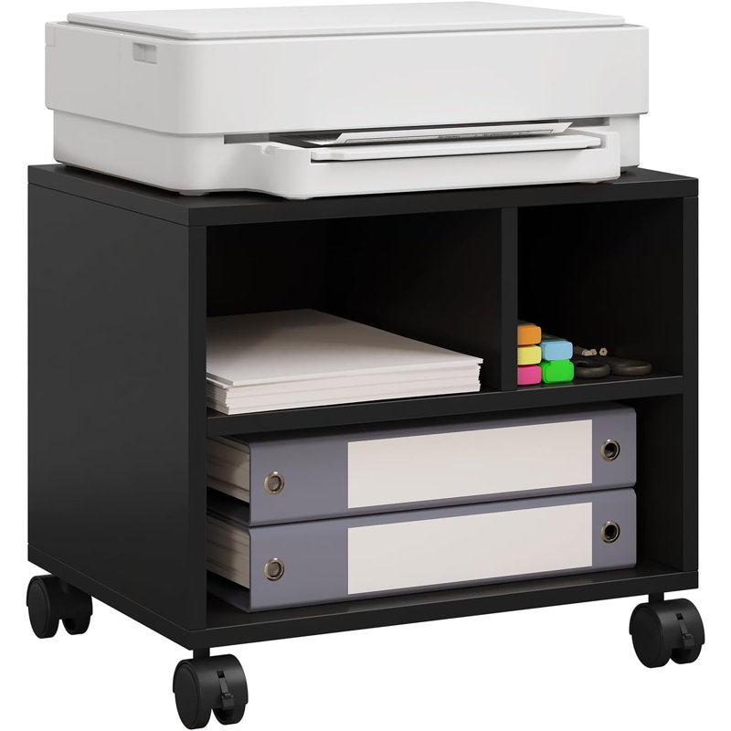 Miriyam 40 cm W 3 -Drawer Filing Cabinet, Black