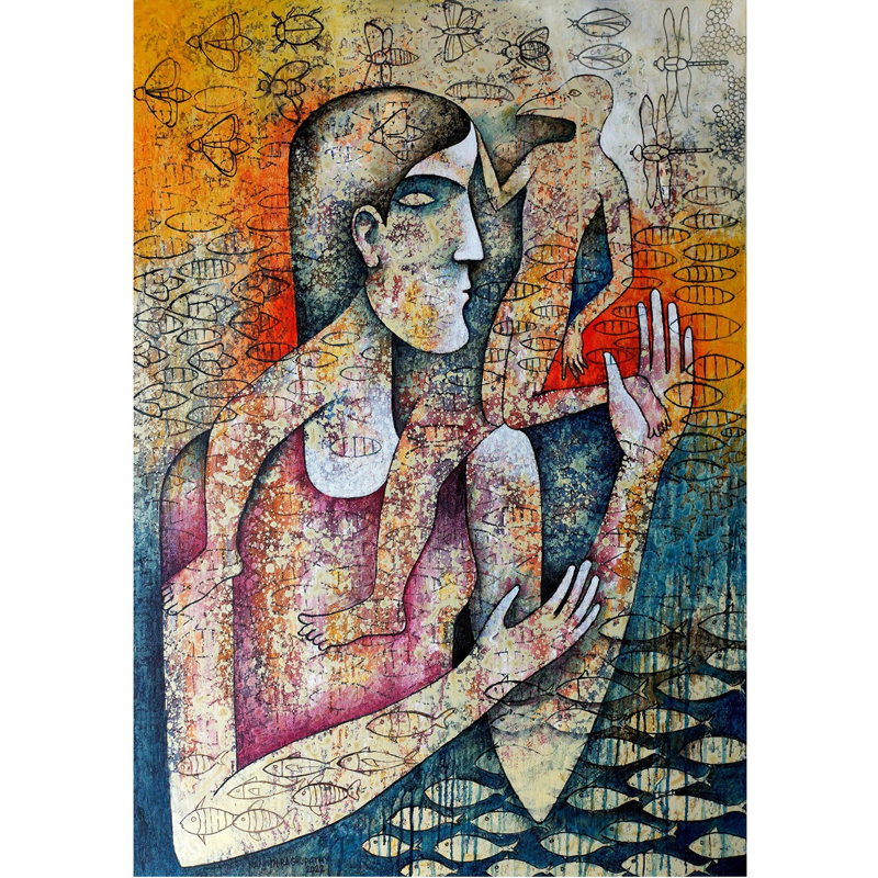 Un motif de coexistance | Acrylique sur toile | Par Ranjith Raghupathy