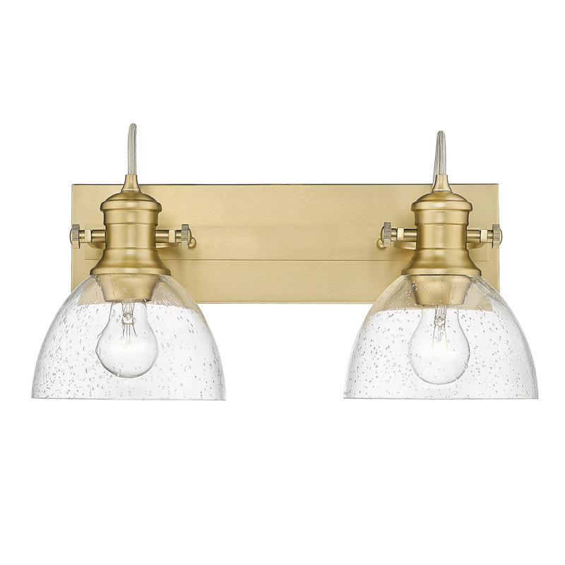 Bales Glass Semi Flush Mount, Seeded Glass, Brushed Champagne Bronze