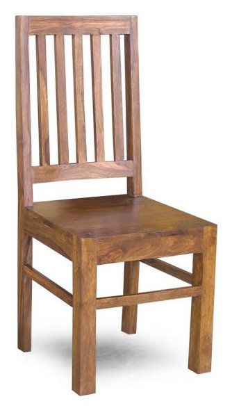 Donoghue 45cm H Solid Wood Slat Back Side Chair, Honey