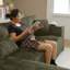 Canapé modulaire de 109 po, canapé modulaire Cloud avec assise profonde, canapé modulaire en L moderne avec méridienne, fauteuils rembourrés pour la chambre à coucher du salon, sans assemblage, (GRIS)-1228439924