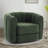 37" Wide Accent Chair, Boucle Upholstered Armchair, Swivel Barrel Chair, Green-193721931