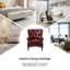 Fauteuil à oreilles en cuir véritable avec garniture cloutée 31,5 po Ansumana-1429727749