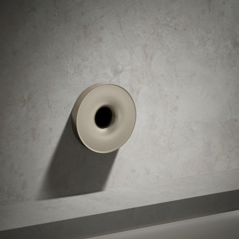 Robinet de baignoire à fixation murale ou au plafond avec orifice de 0,95 po Laminar, Nickel brossé éclatant