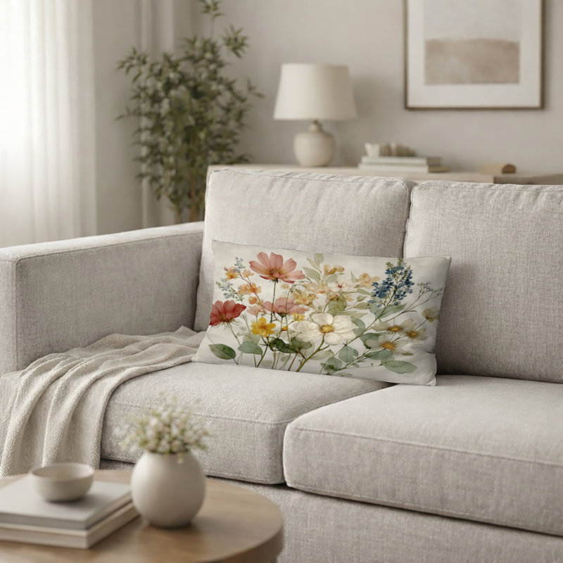 Coussin Wildflowers, H 12 po x l 20 po