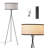 67" Modern Tripod Floor Lamp With RGB LED Bulb,Remote And App Control