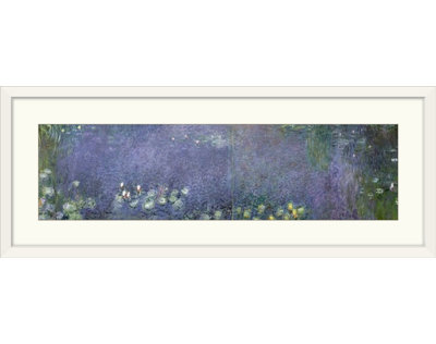 Nymphéas: matin, 1814 - 18 (section centrale à gauche et à droite) par Claude Monet - reproduction panoramique