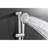 Shower System With White Brass Components: Head, Hand Shower, Slide Bar, Bodysprays - Wall Mounted Option Kit Bar &