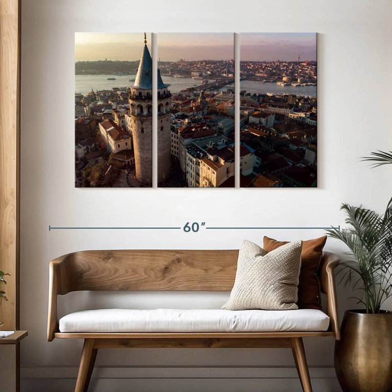 Paysage urbain Turquie, H 32 po x l 50 po