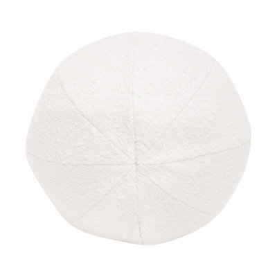 12" Sphere Polyester Upholstered Off-White Essential Pillow