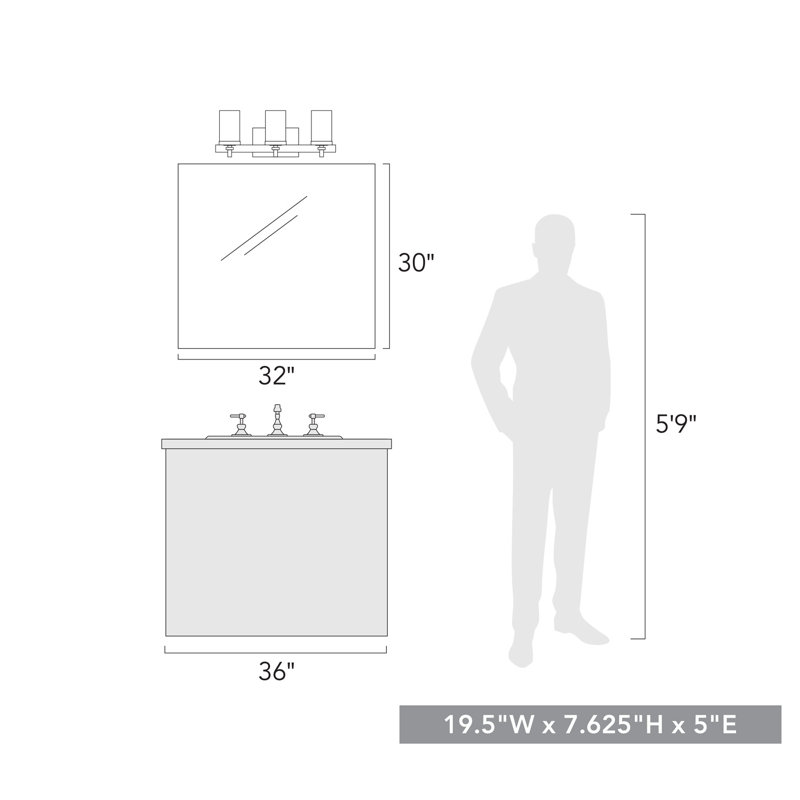 Applique murale de salle de bain Azamat, Noir mat, 3 lumières
