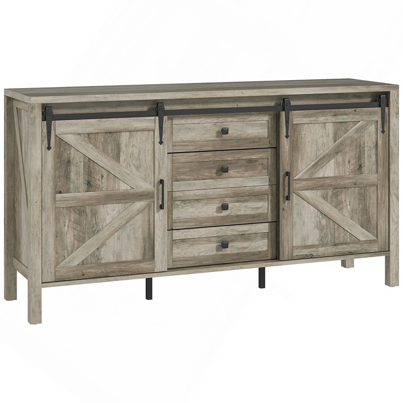 Sideboard 59" With Thick Top Buffet Cabinet