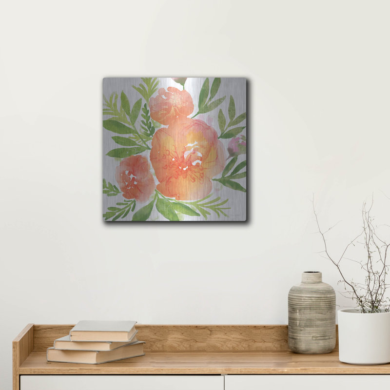 «Peachy Floral I» par Bluebird Barn