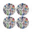 Cockatoo Fantasia Vegan Leather Round Coasters