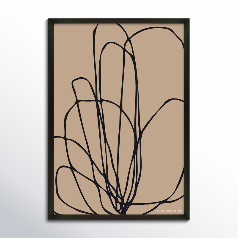 Tracings 3 Print by Romina Gadler, Black Framed Paper, 25" H x 17.5" W x 1.25" D