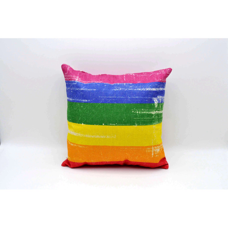 Striped Linen Throw Pillow