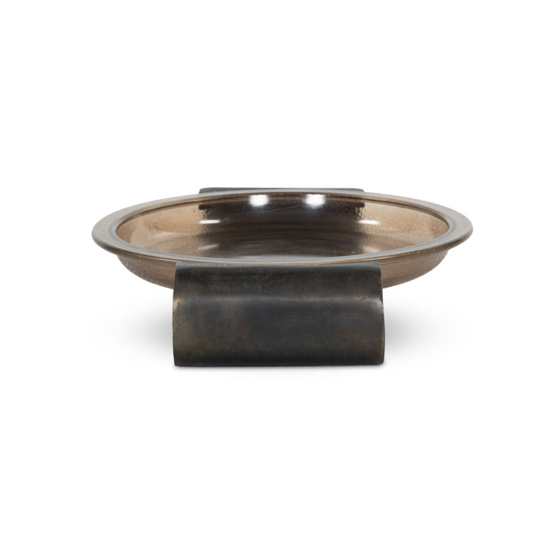 Runa Decorative Bowl, Smoked Brown/Distressed Bronze