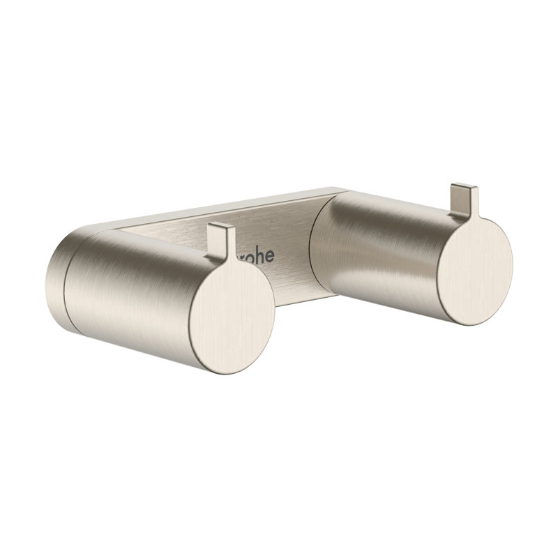 hansgrohe AddStoris S Double Hook in Brushed Nickel, Brushed Nickel