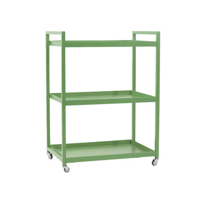 3-tier Utility Cart With Wheels Outdoor Rolling Metal Storage Organizer