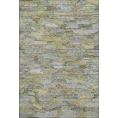 Premium Machine Washable Mayfield AMF2266 Striped Rug