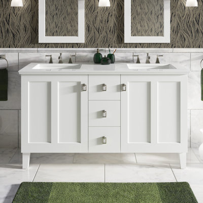 Poplin 62" Double Bathroom Vanity Set