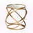 Garvyn Mirrored Glass Top End Table in Gold Finished, 20.18" H X 16.81" W X 16.81" D