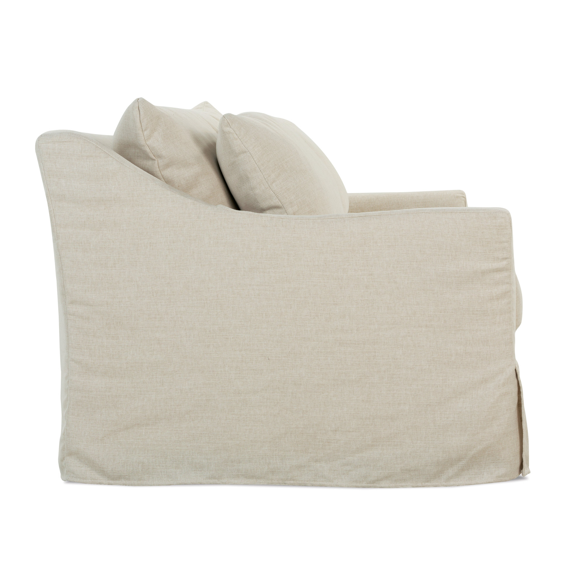 Stavro Slip Sofa, 35"H x 85"W x 41"D, Cream
