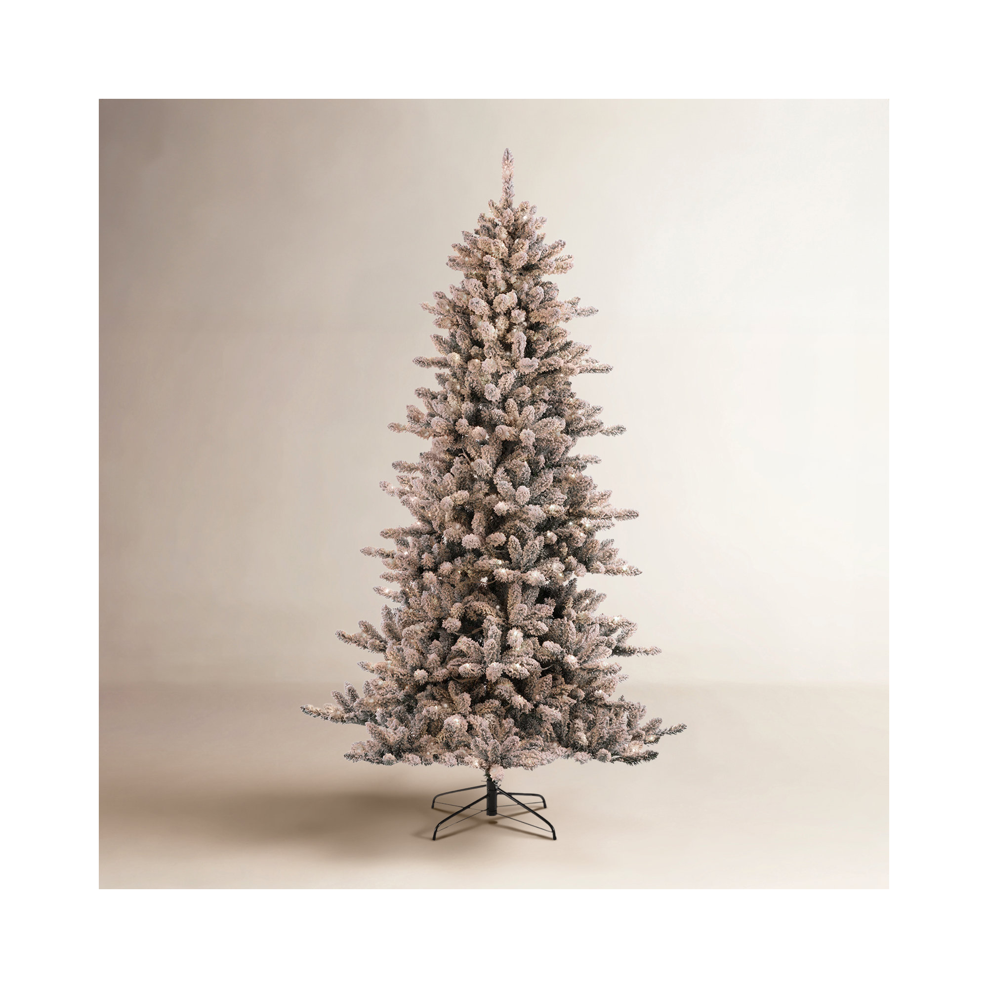 Guillema Green/White Fir Artificial Christmas Tree, 7.5'