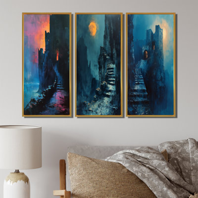 Forteresse rose du dragon I - Collection d'art mural Forteresses