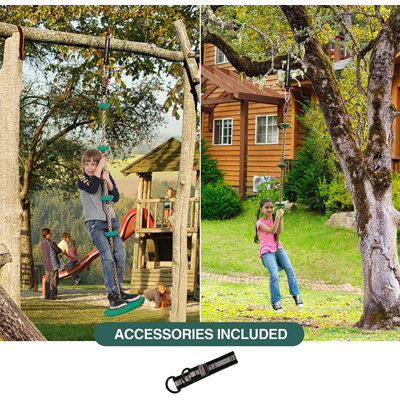 REDCAMP Metal Disc Swing with Chains