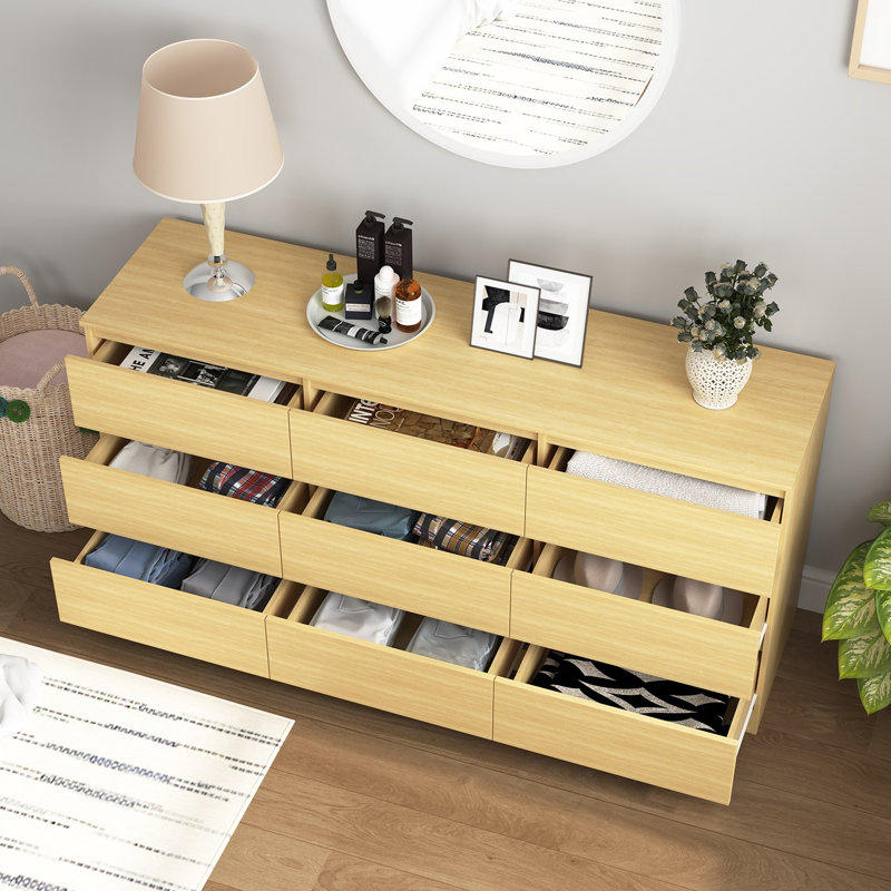 Commode 9 tiroirs, Oak