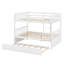 Lit superposé en bois polyvalent avec lit gigogne, échelle et rails de sécurité, convertible en 2 lits-55714294