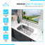 KBFmore 30 Inch Single Bowl Undermount Swirl Finish Classic Kitchen Sink with 3 Pieces Accessories