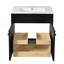 Meuble-lavabo 30 po avec lavabo en céramique, armoire de rangement autoportante moderne avec poignées dorées, portes à fermeture douce-834977689