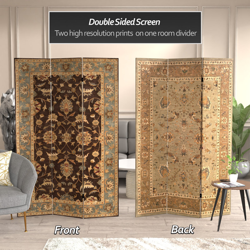 47.25'' 3 - Panel Folding Room Divider, Victorian